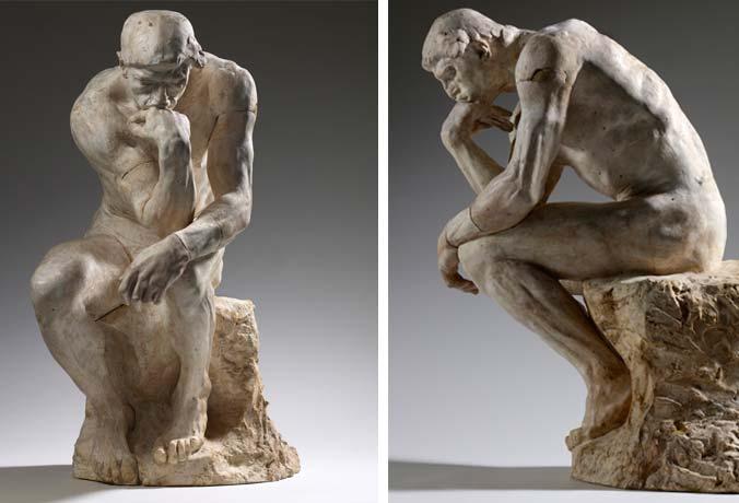 Auguste Rodin, Le Penseur, moyen modèle, plâtre patiné