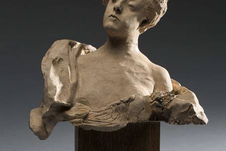 Buste de Marie Fenaille à la tête rejetée en arrière (avec drapé)